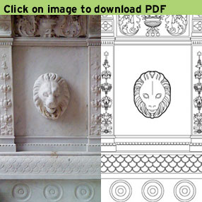 Picture of the fountain and drawing
