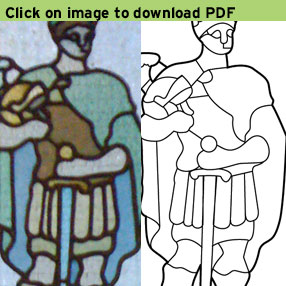 Picture of the fountain and drawing