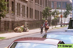 Walking down 157th Street from Broadway